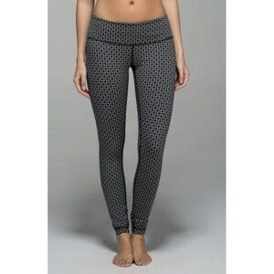 Lululemon Wunder Under Pant *Full-On Luon Tri Geo Silver Spoon Black Size 6 EUC